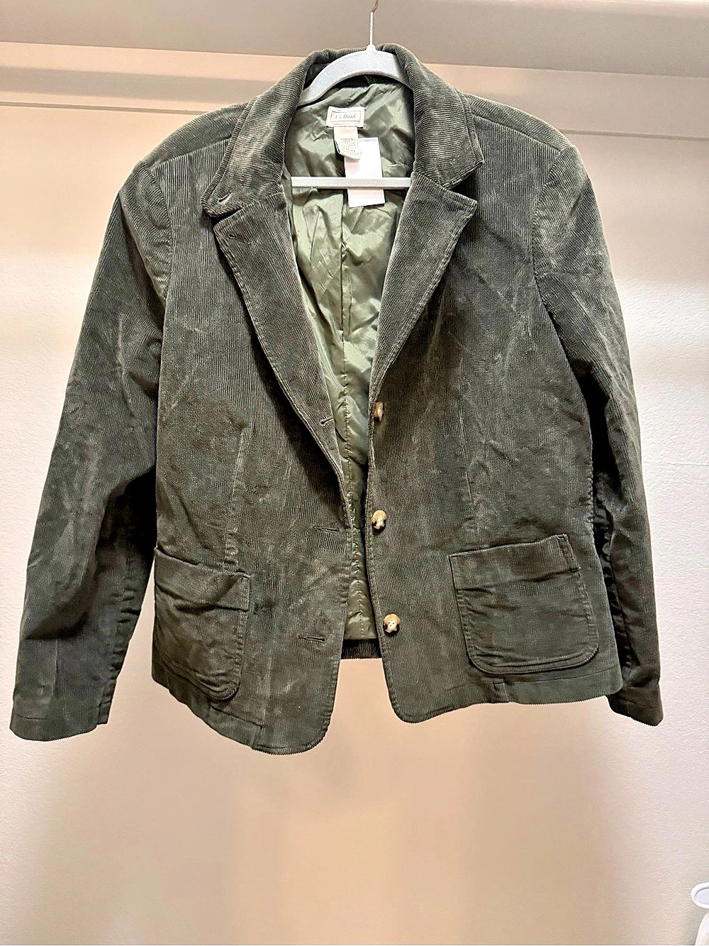 L.L.Bean Women's Corduroy Blazer in Green